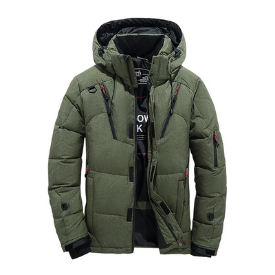 Trageman - Pufferjacke Herren Winterjacke Warm Gefüttert Outdoorjacke Kapuze