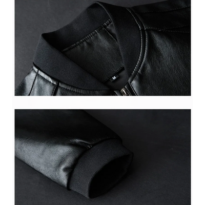 Menroxh - Lederjacke Herren im Mantelstil, Elegante Echtlederjacke mit Taschen