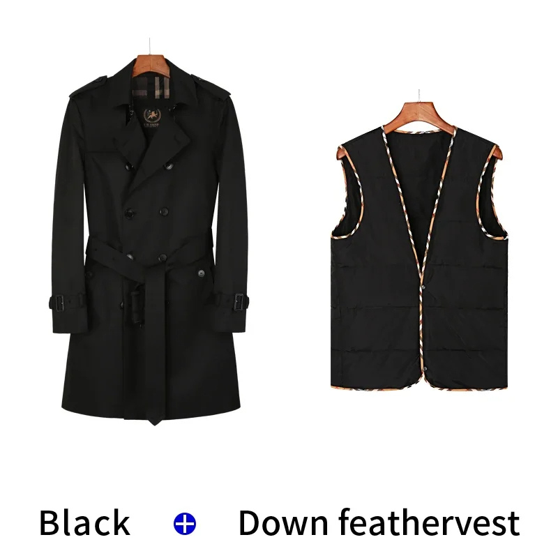 Eichenr - Wasserabweisende Mantel Jacke Herren – Klassischer Trenchcoat mit Gürtel