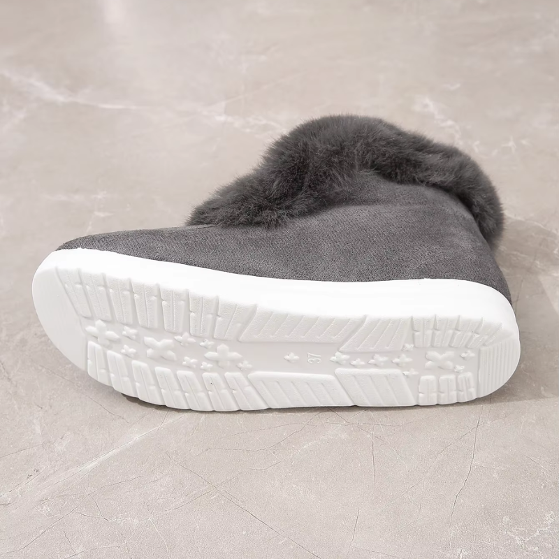 Polarya - Damen Winterstiefel mit Kunstfell und weicher rutschfester Sohle