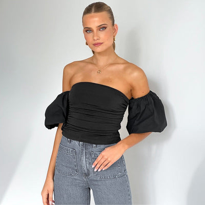 Bea | Bustier-Top mit Puffärmeln