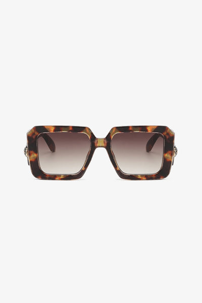 Modische Square-Sonnenbrille mit Polycarbonatgestell