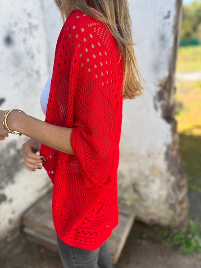 Veronique – Cardigan Mit Halben Ärmeln