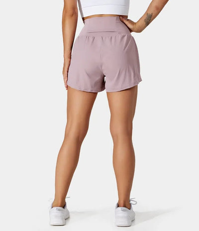 Laurel |  2-in-1-Yogashorts mit hoher Taille und Seitentaschen