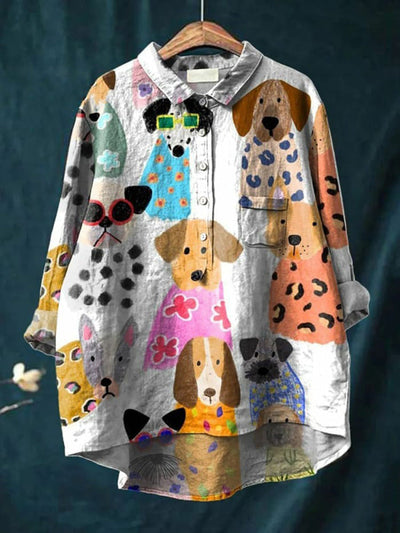 Chloe™ – Stylishes Hunde-Shirt mit Kunst-Print