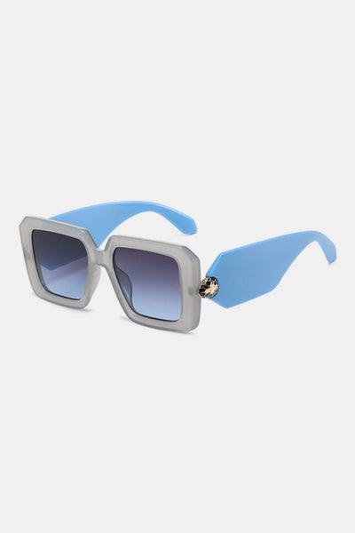 Modische Square-Sonnenbrille mit Polycarbonatgestell