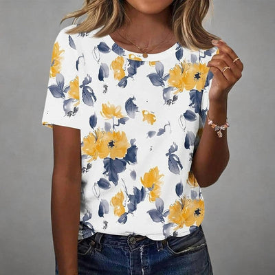 Khalil | Vintage-T-Shirt Mit Blumendruck