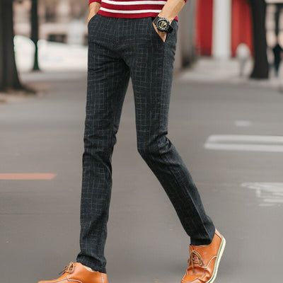 Lässige Karohose aus Leinen für Herren –  Adalberto