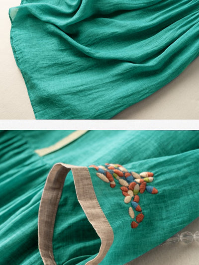 Charmantes besticktes Kleid aus Baumwolle -Julia