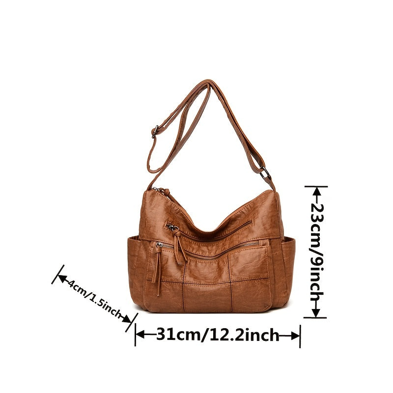 Schicke Mila Vintage PU Leder Crossbody Tasche