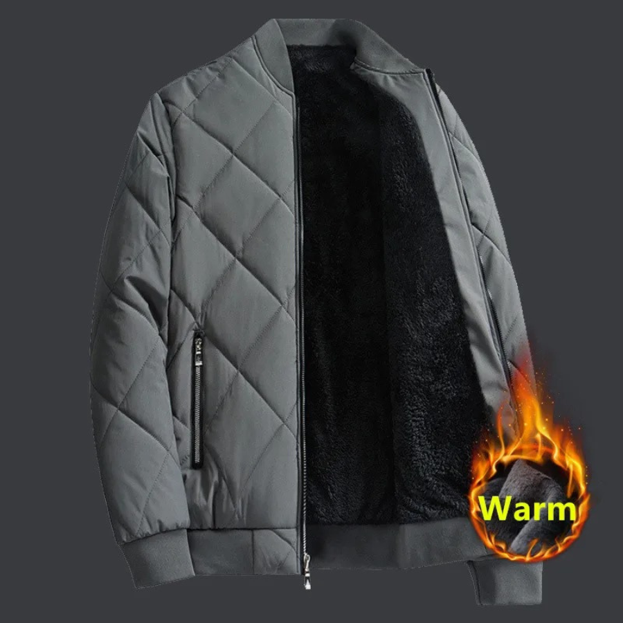 Brovian - Gewattierte Jacke Herren mit warmem Fleecefutter und Reißverschluss