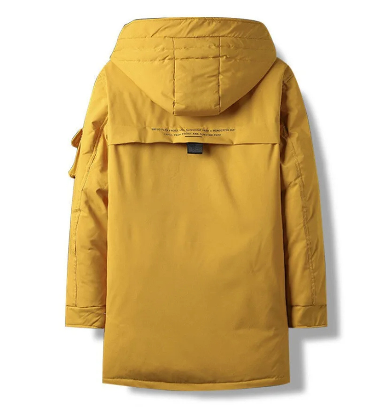 Stiefal - Parka Winterjacke Herren – Lang, Warm Gefüttert, Mit Kunstfellkapuze