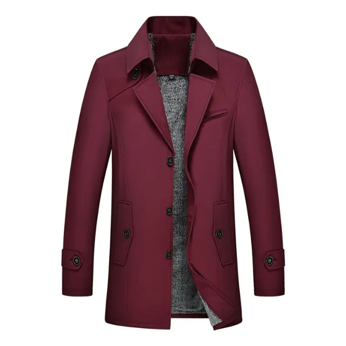 Landkam - Mantel Jacke Herren – Wasserabweisender Outdoor-Mantel mit Stehkragen