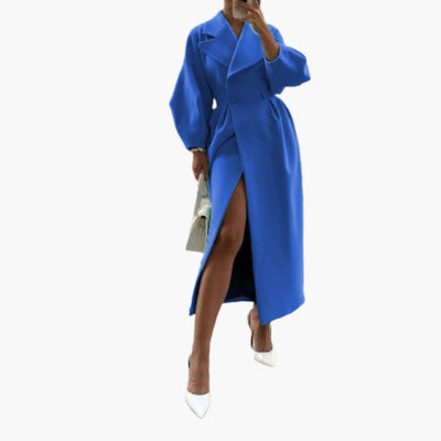Langer Trenchcoat mit Revers für Damen