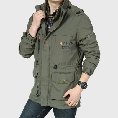 Lodenex - Wintermantel Männer, Winddichte Jacke mit Kapuze und Reißverschluss