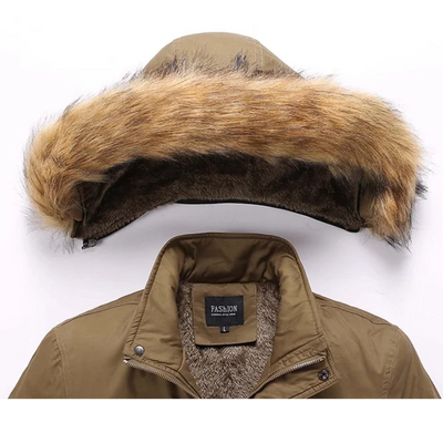 Wandler - Parka Winterjacke Herren – Warm Gefüttert, Winddicht, Mit Kunstfellkapuze