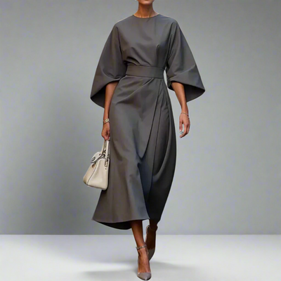 Veronike | Elegantes Kleid mit Laternenärmeln und Gürtel