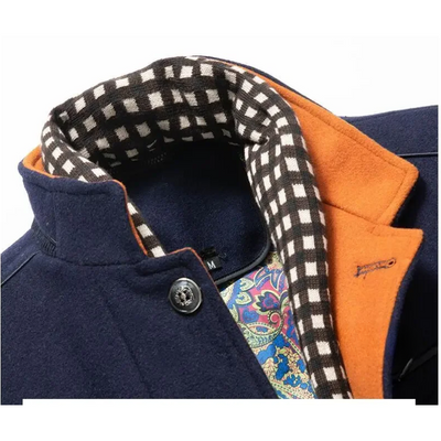 Altmanx - Langer Mantel Herren Zweireihiger Trenchcoat Übergangsjacke