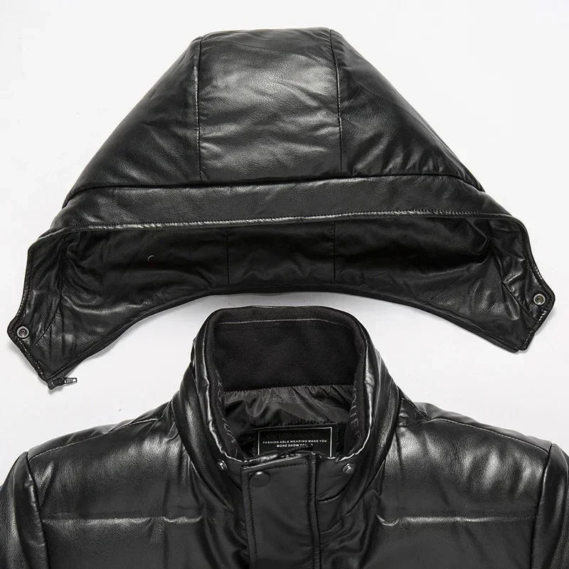 Daunhex - Daunenjacke Herren Winddicht Wasserabweisend Winterjacke Kapuze