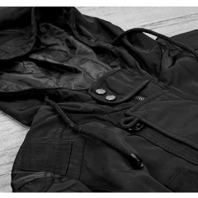 Herrenx - Wintermantel Männer mit Kapuze, Warm gefütterte Jacke mit Taschen