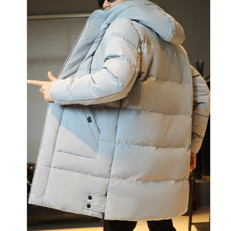 Warmgut - Pufferjacke Herren mit Kapuze und Reißverschlusstaschen für kalte Tage