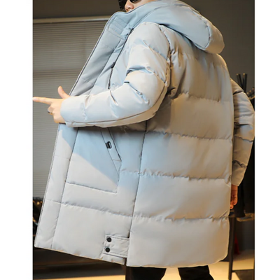 Warmgut - Pufferjacke Herren mit Kapuze und Reißverschlusstaschen für kalte Tage