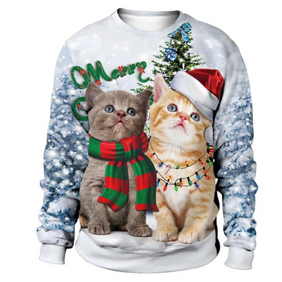 Frohmix - Festlicher Weihnachtspullover mit Anzug-Design – Perfekt für Partys