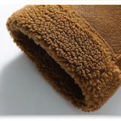 Thorvik - Lederjacke Herren, Stilvolle Jacke mit Fellkragen und Reißverschlusstaschen