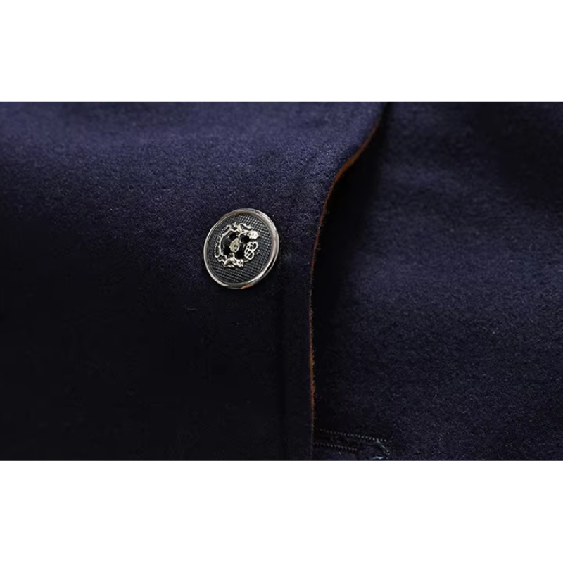 Wanderk - Mantel Jacke Herren – Modischer Wintermantel mit Stehkragen und Futter