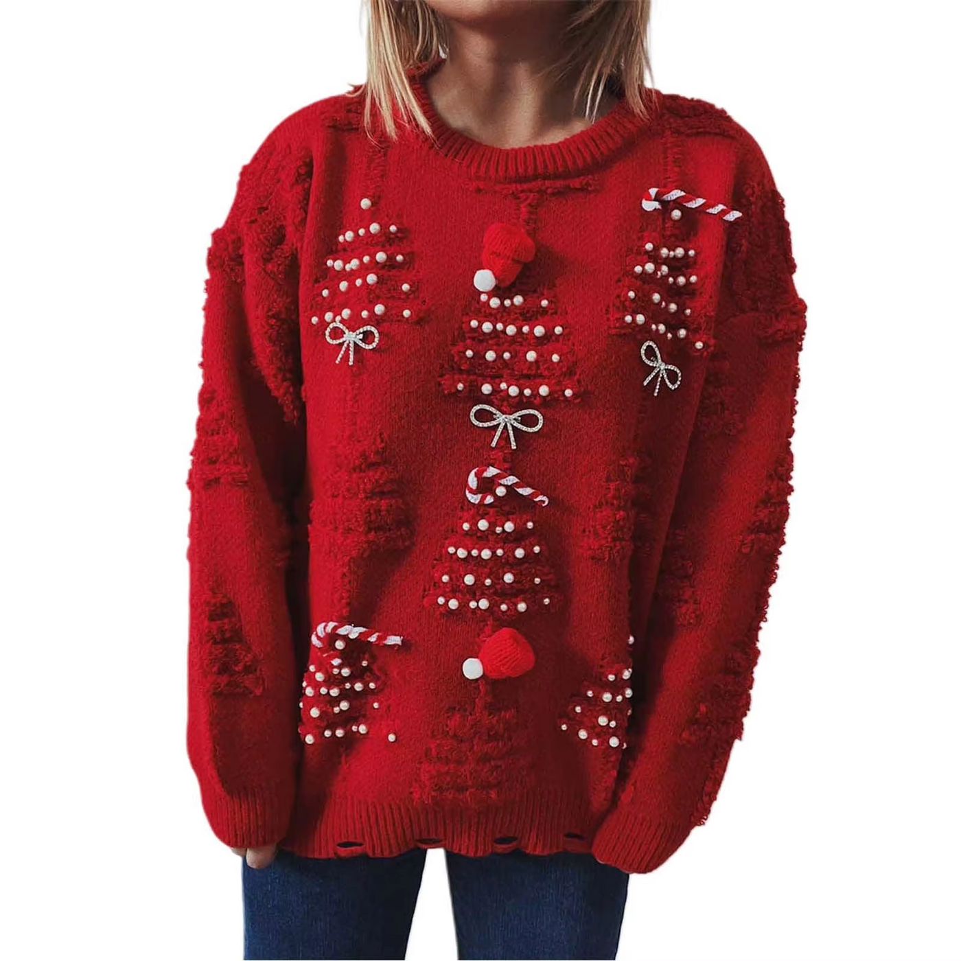 Traumha - Weihnachtspullover – Strick, Festlich, Mit Weihnachtlichem Muster