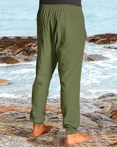 Elegante Leinenhose mit hoher Taille Herren - Soder