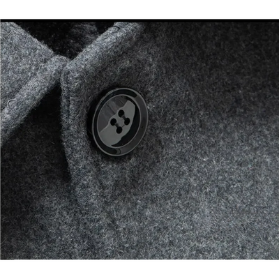 Grauarm - Langer Mantel Herren Eleganter Wintermantel Warm Gefüttert