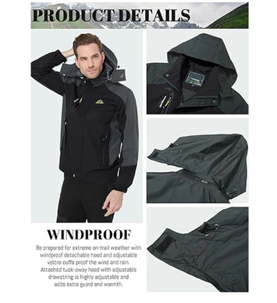 Feldlux - Wasserdichter Wintermantel Männer – Wetterfest, Warm, Mit Kapuze