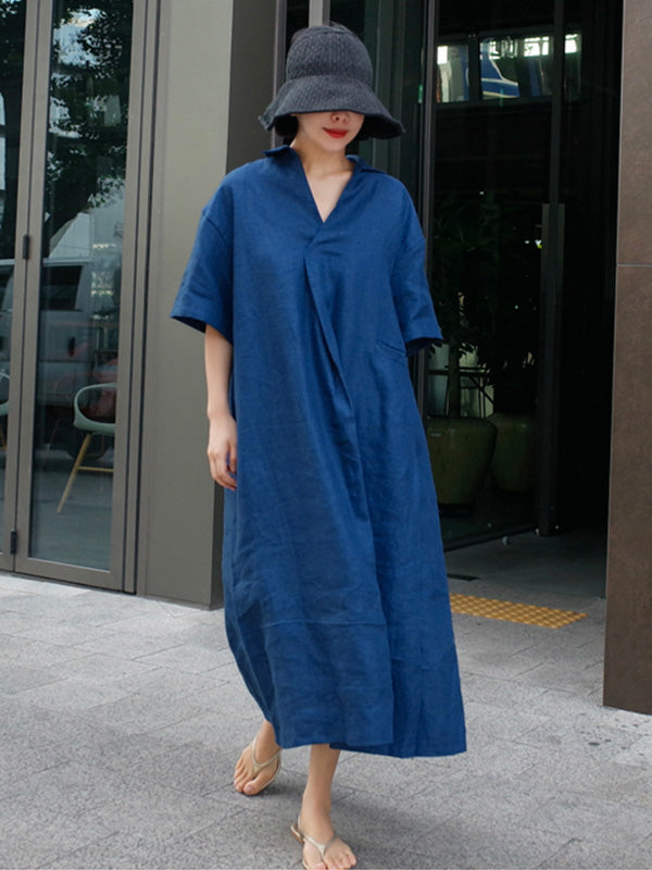 Elegantes Midikleid mit V-Ausschnitt – Julia