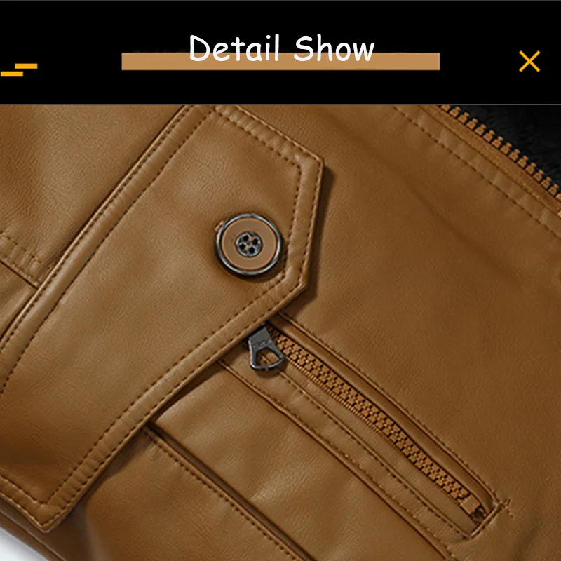 Nordrev - Lederjacke Herren mit Futter, Warme Winterjacke aus Echtleder