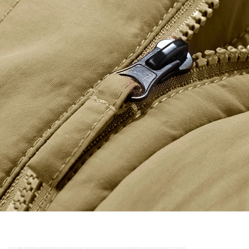 Mantzen - Wintermantel Männer, Strapazierfähige Jacke mit Reißverschlusstaschen