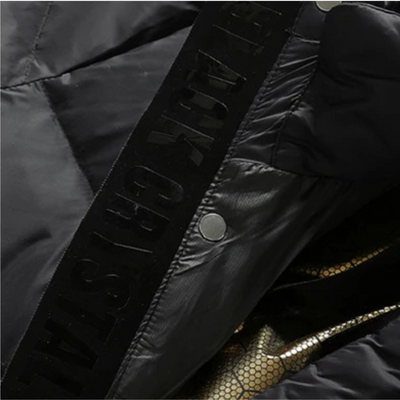 Daunenix - Daunenjacke Herren Lang Warm Gefüttert Mit Kapuze Wintermantel