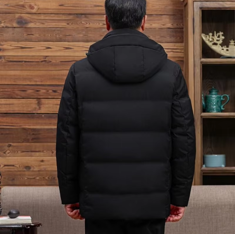 Polarnx - Daunenjacke Herren Warm Gefüttert Winterjacke Mit Kapuze Winddicht