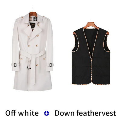 Eichenr - Wasserabweisende Mantel Jacke Herren – Klassischer Trenchcoat mit Gürtel