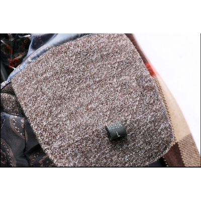 Mantfix - Langer Mantel Herren Stilvoller Wollmantel Mit Revers und Brusttasche