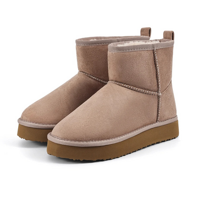 Zeviona - Damen Winterstiefel mit Fellfutter und rutschfester Gummisohle