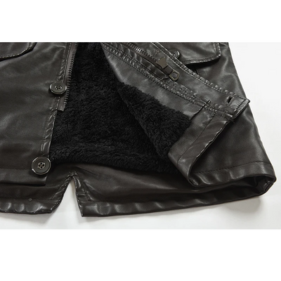 Renvorn - Lederjacke Herren, Robuste Jacke mit Reißverschluss und Knopfleiste