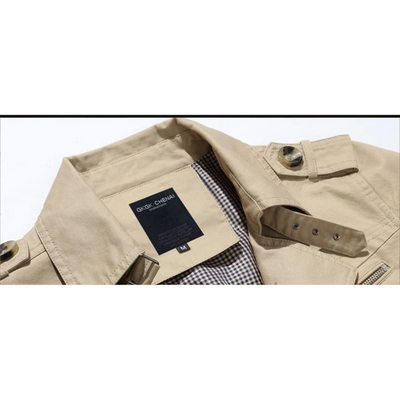 Nordgra - Langer Mantel Herren Stilvoller Trenchcoat Mit Gürtel und Revers