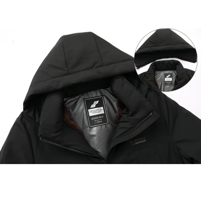 Altwind - Langer Wintermantel Herren Winddicht Wasserdicht Warm Gefüttert