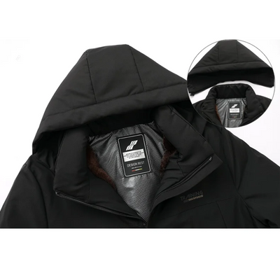 Altwind - Langer Wintermantel Herren Winddicht Wasserdicht Warm Gefüttert