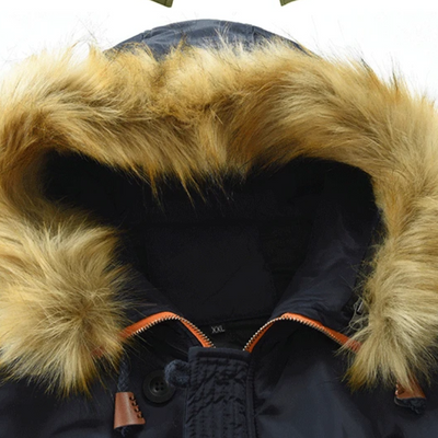 Herrlen - Wintermantel Männer, Winddichte Jacke mit Reißverschluss und Kapuze