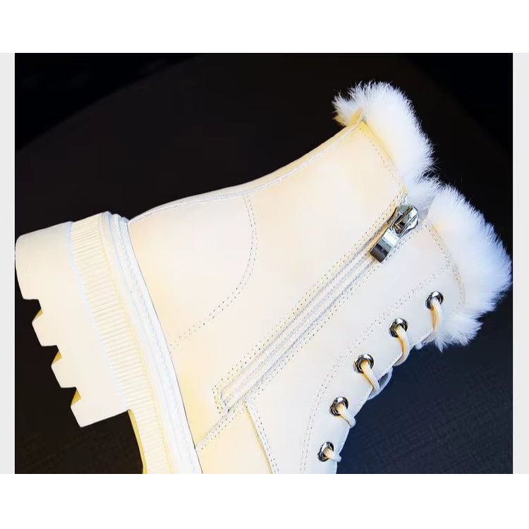 Geltrix - Damen Winterstiefel mit Kunstfell und modischem Schnürdesign