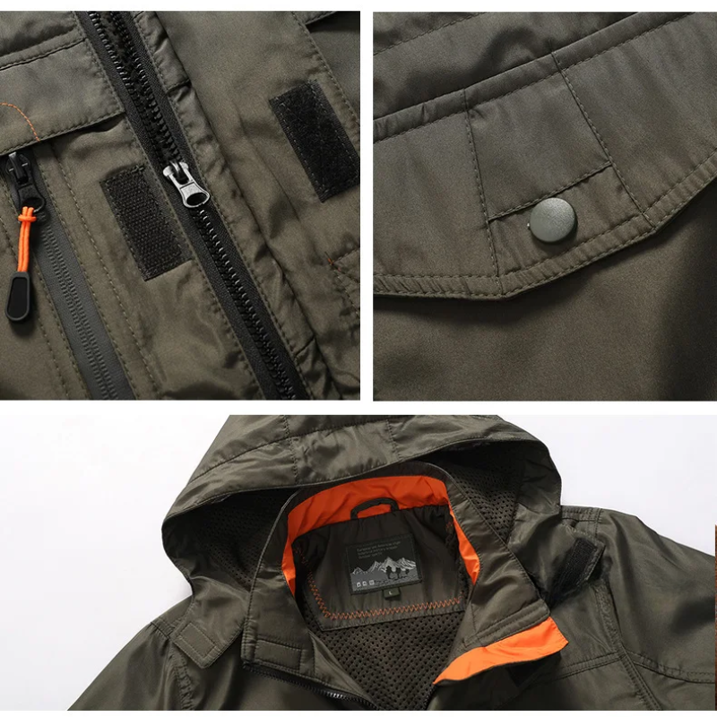 Stilgen - Wintermantel Männer, Warm gefütterte Jacke mit Kapuze und Taschen