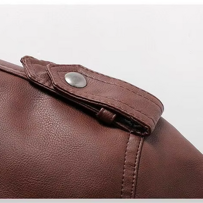 Greztor - Lederjacke Herren mit Kapuze, Leichte Jacke mit Reißverschluss