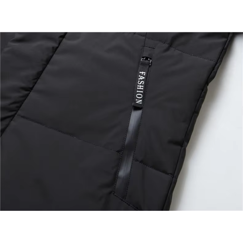 Reinfel - Langer Wintermantel Herren – Warmer Daunenparka mit Kapuze und Reißverschluss